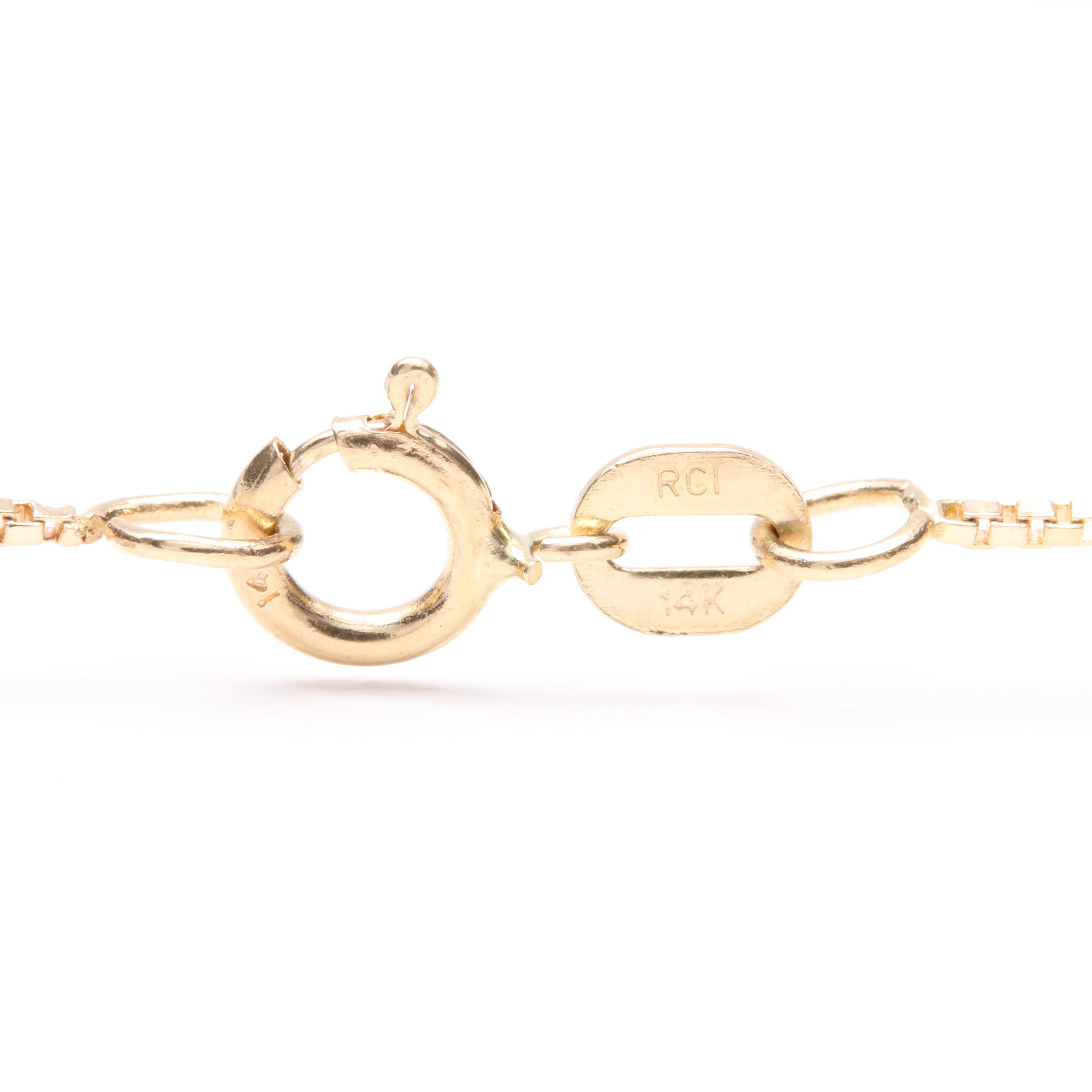 14K Yellow Gold Sapphire and Diamond Necklace