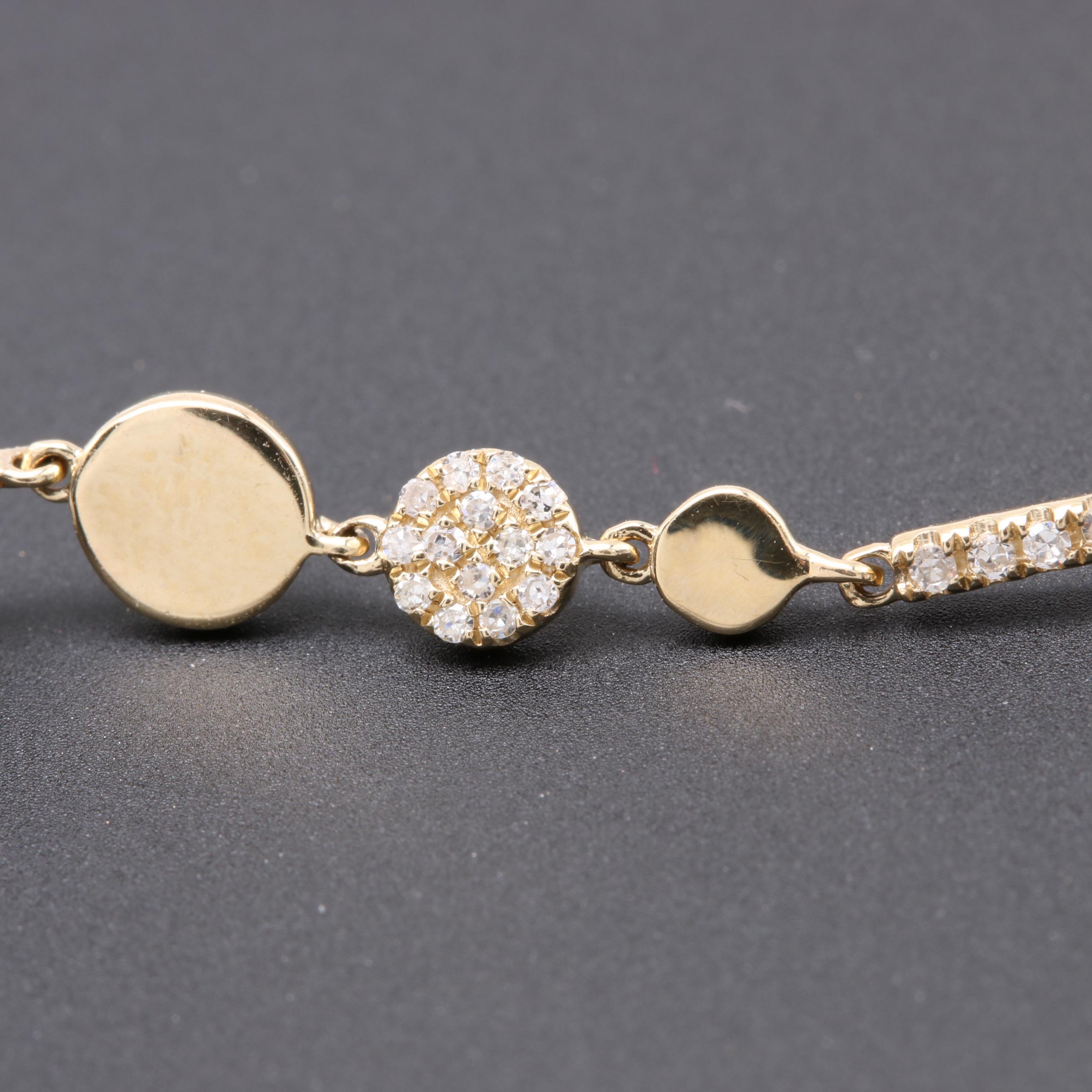 14K Yellow Gold Diamond Earrings