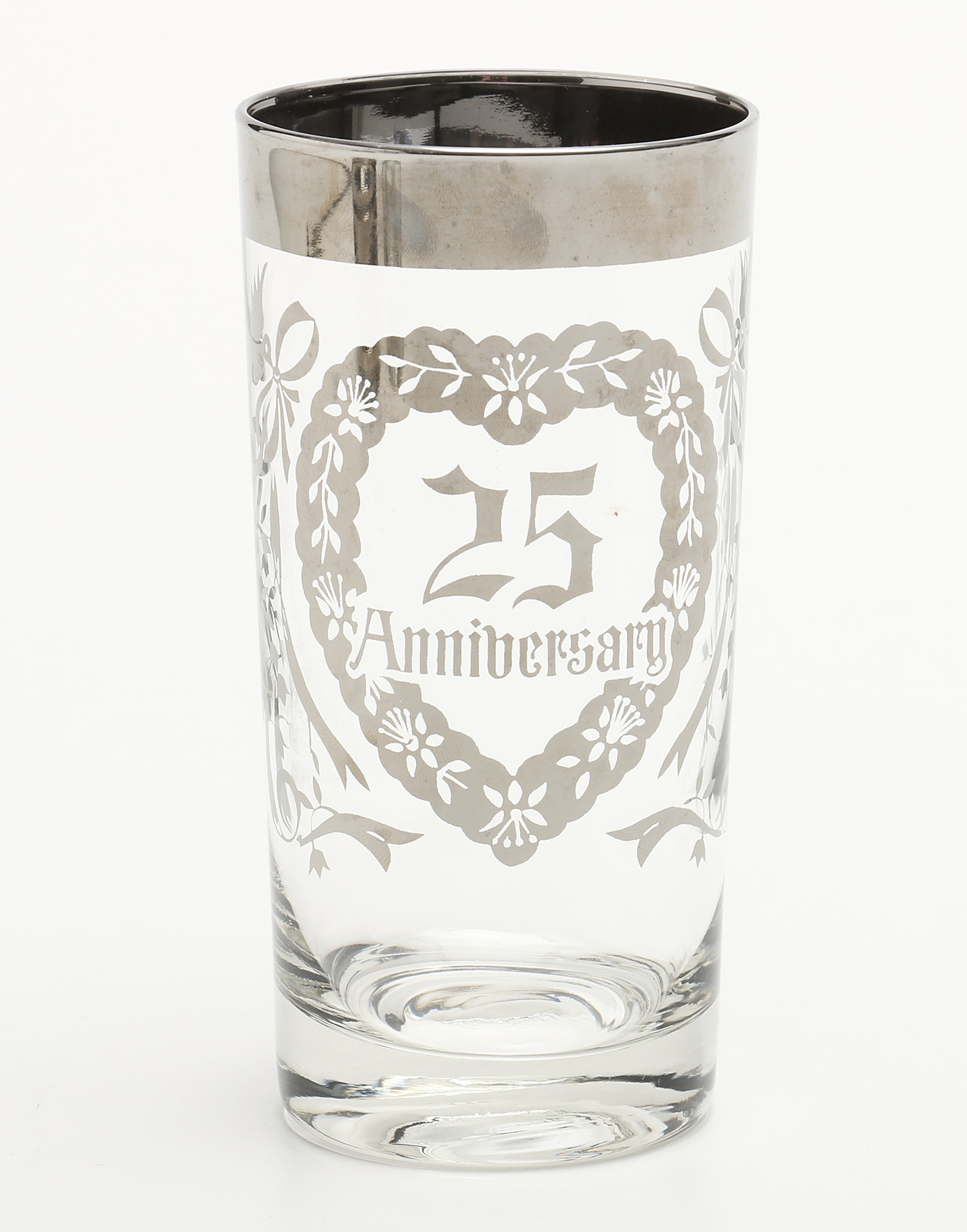 Mid Century 25th Anniversary Glasses and Coasters