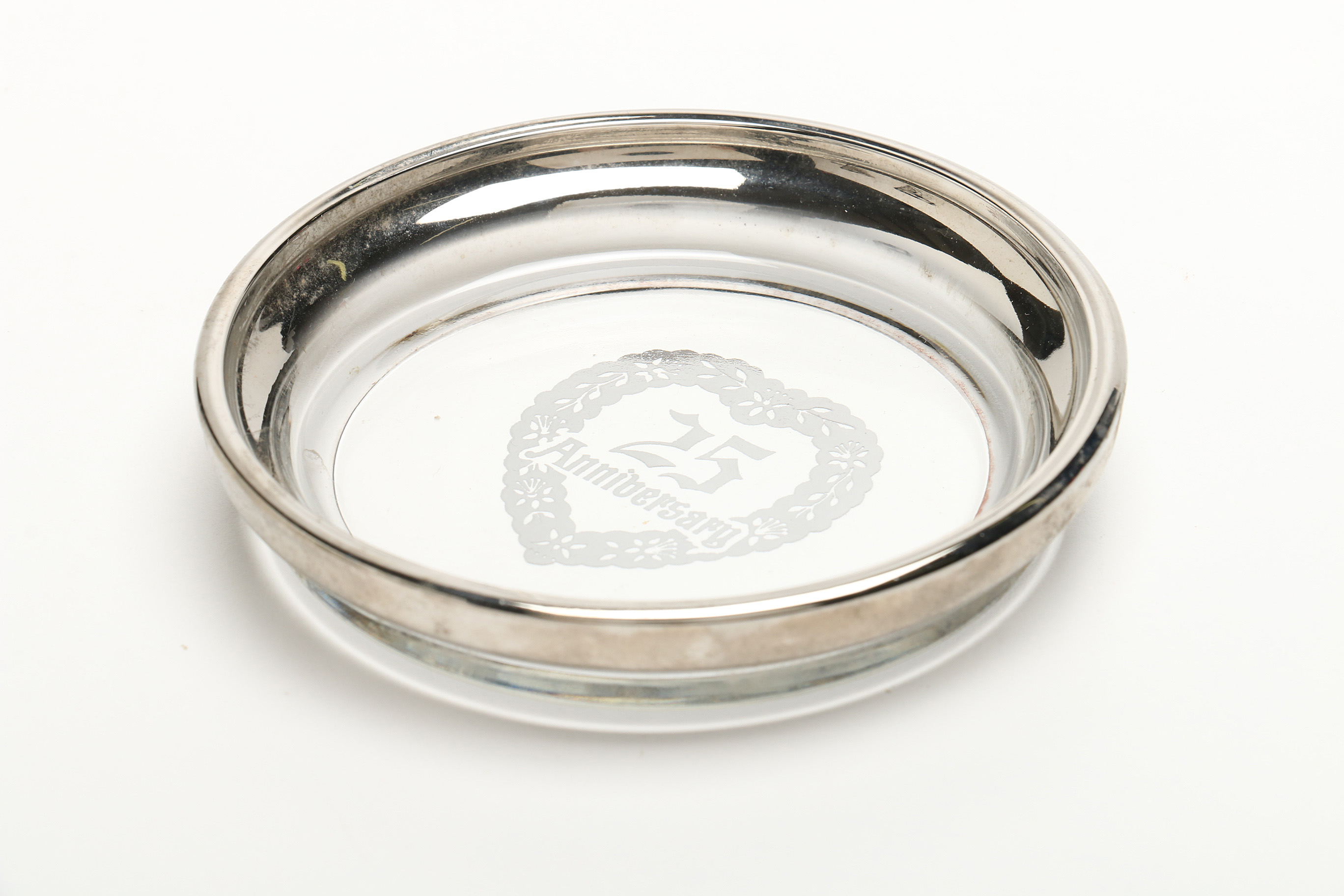 Mid Century 25th Anniversary Glasses and Coasters