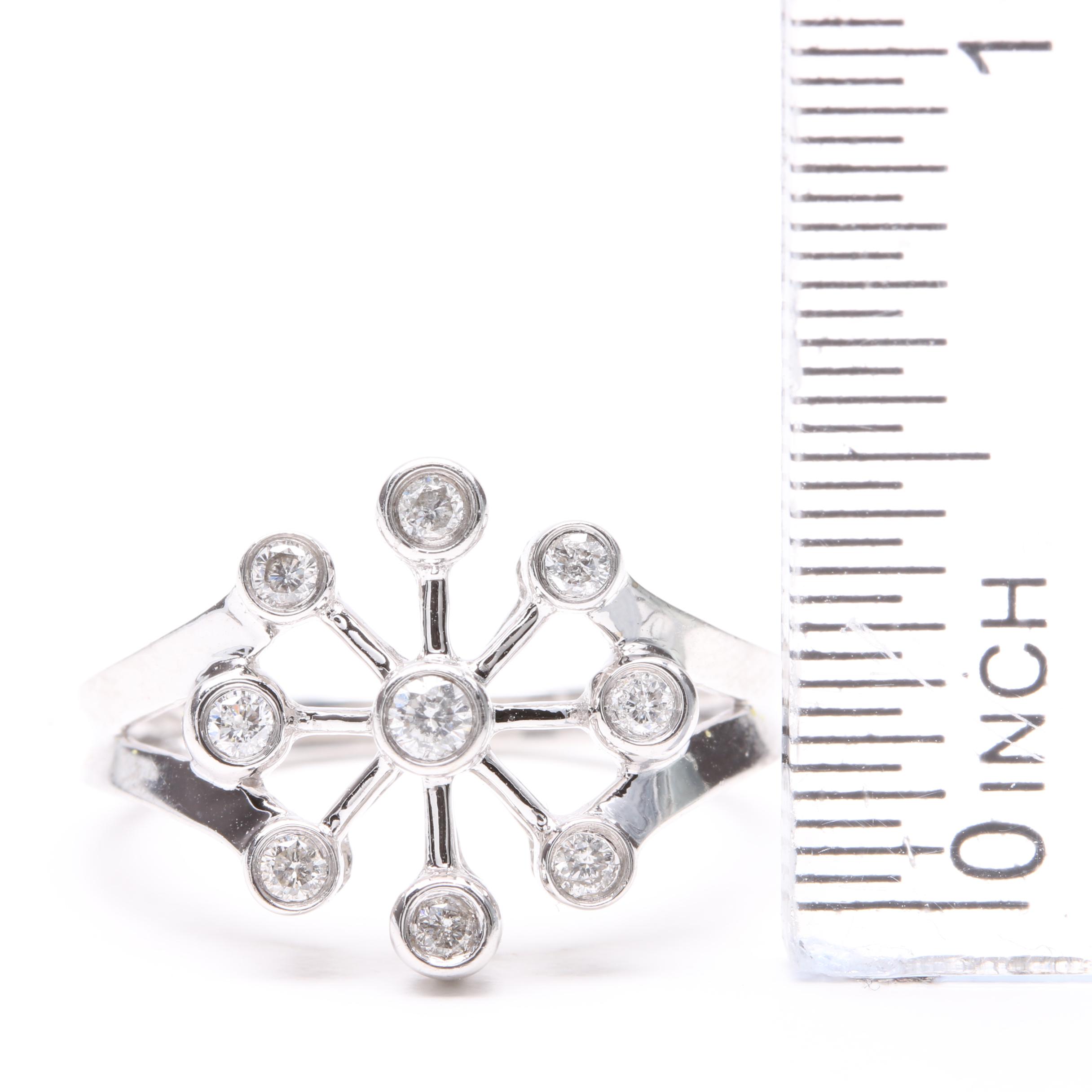 14K White Gold Diamond Ring