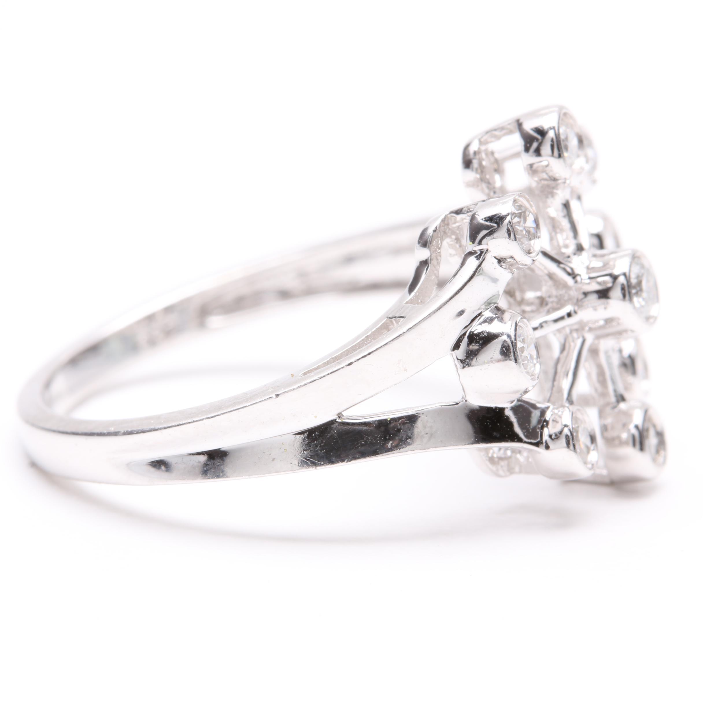 14K White Gold Diamond Ring