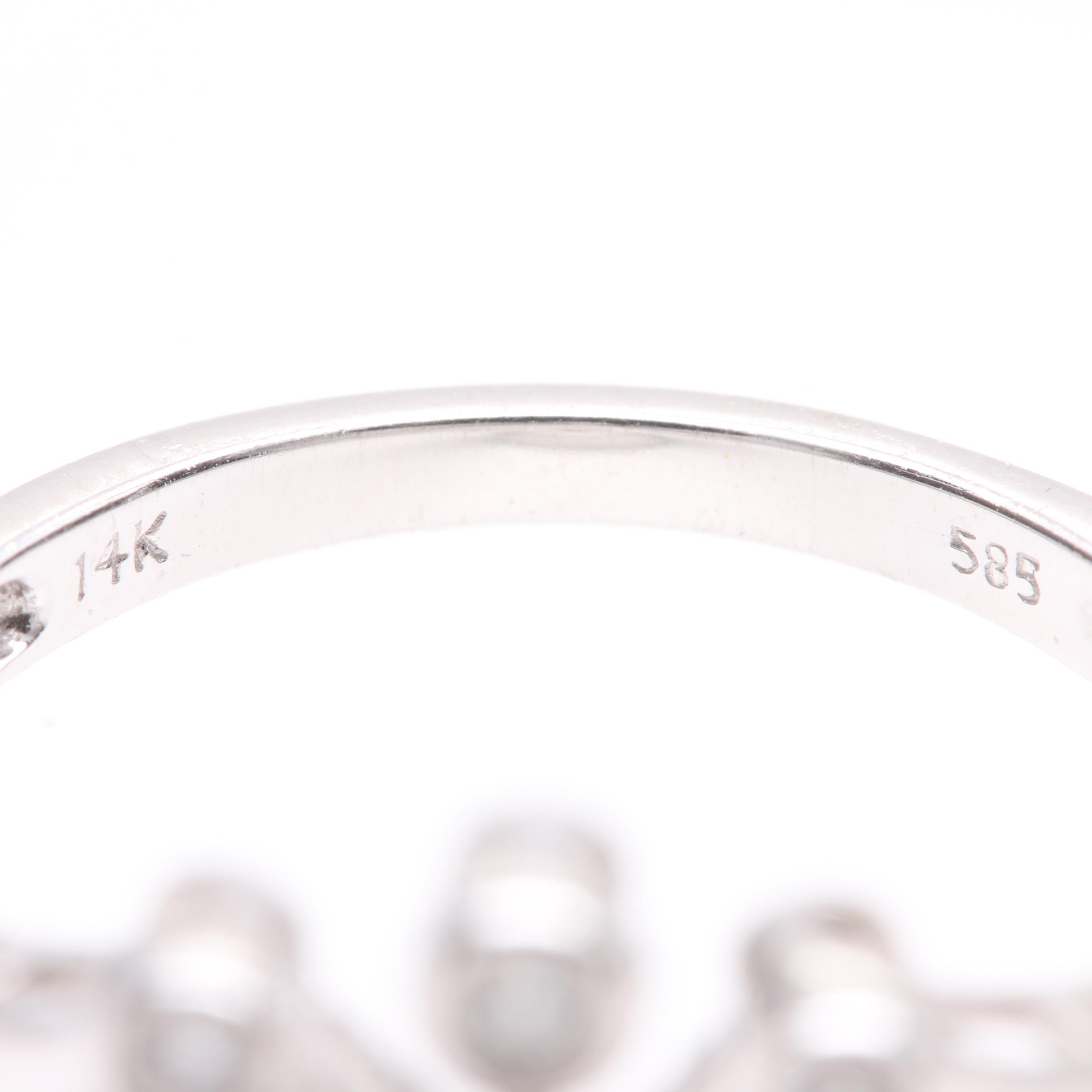 14K White Gold Diamond Ring