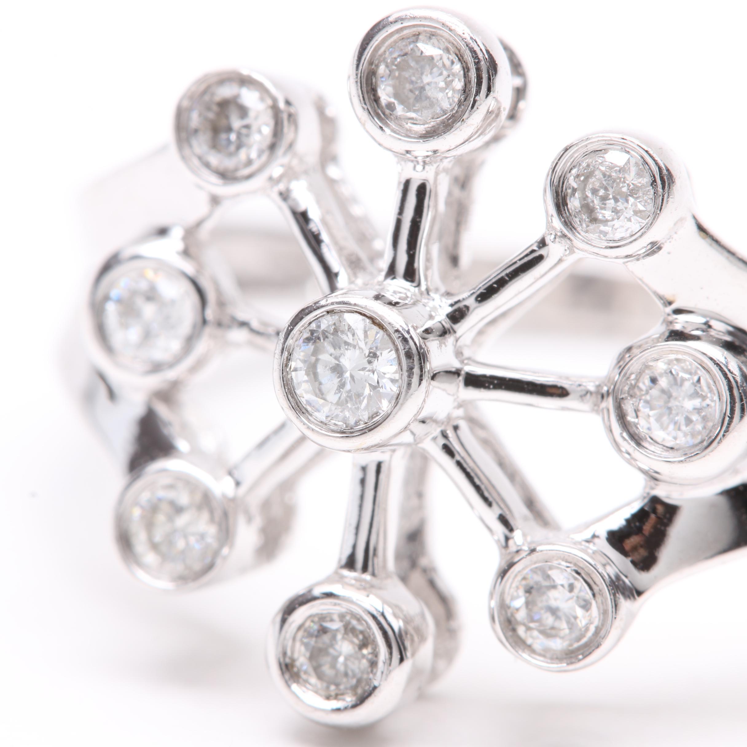 14K White Gold Diamond Ring