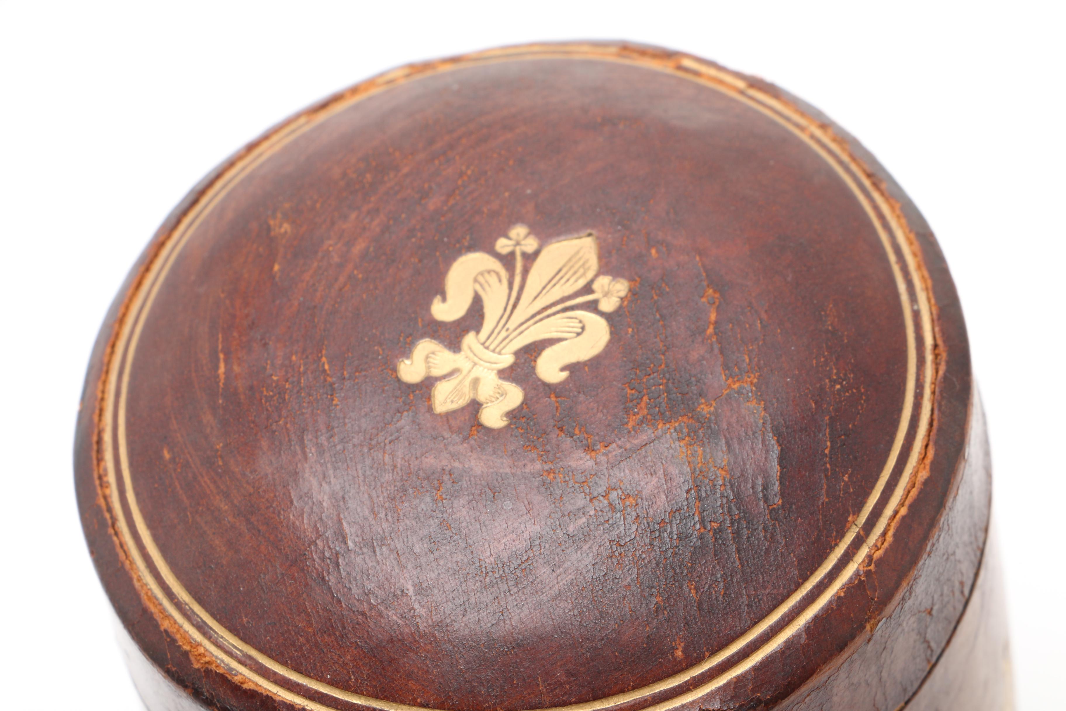 Vintage Italian Leather Trinket Box