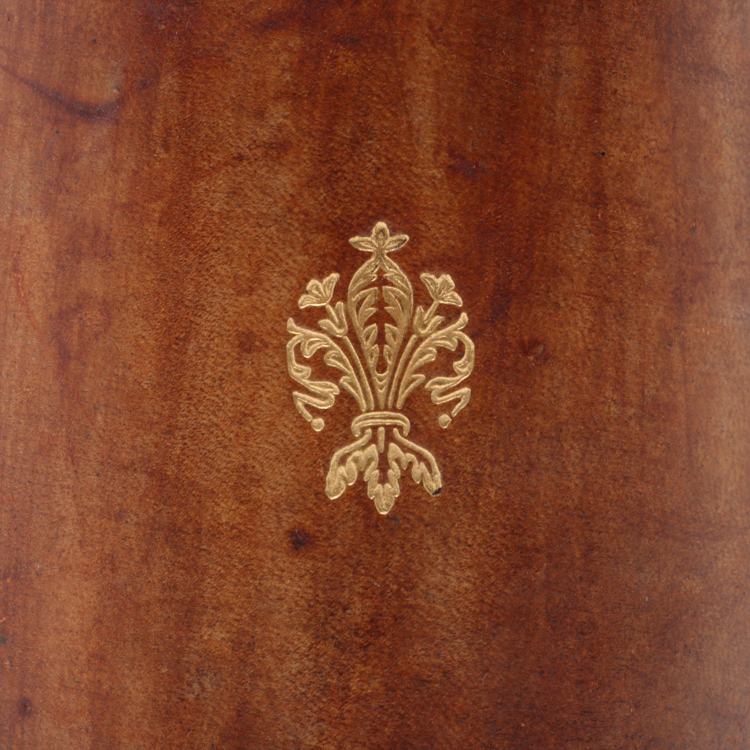 Vintage Italian Leather Trinket Box