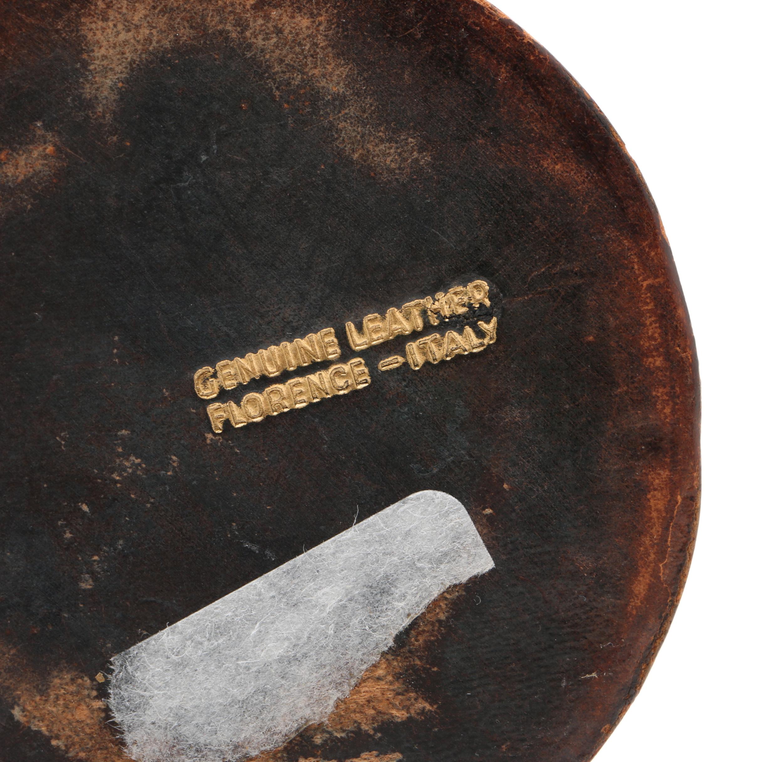 Vintage Italian Leather Trinket Box