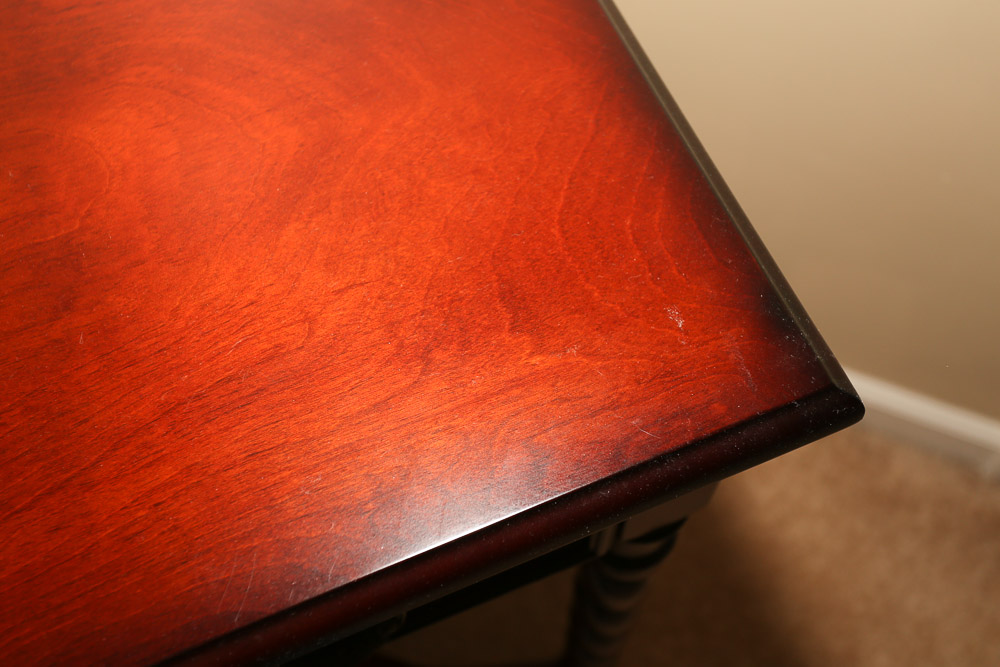 Contemporary Cherry Stained Console Table