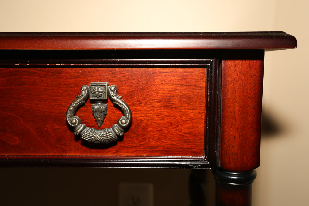 Contemporary Cherry Stained Console Table