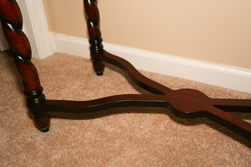 Contemporary Cherry Stained Console Table