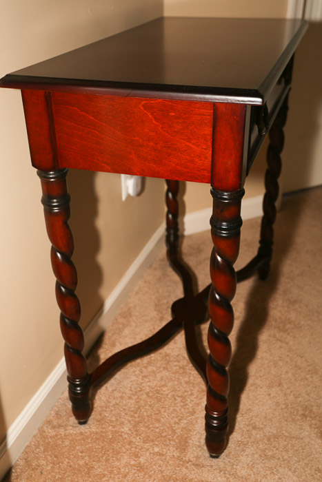 Contemporary Cherry Stained Console Table