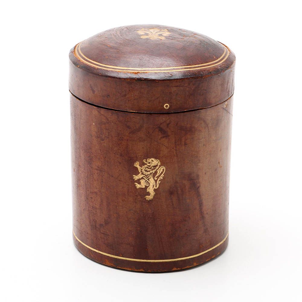 Vintage Italian Leather Trinket Box