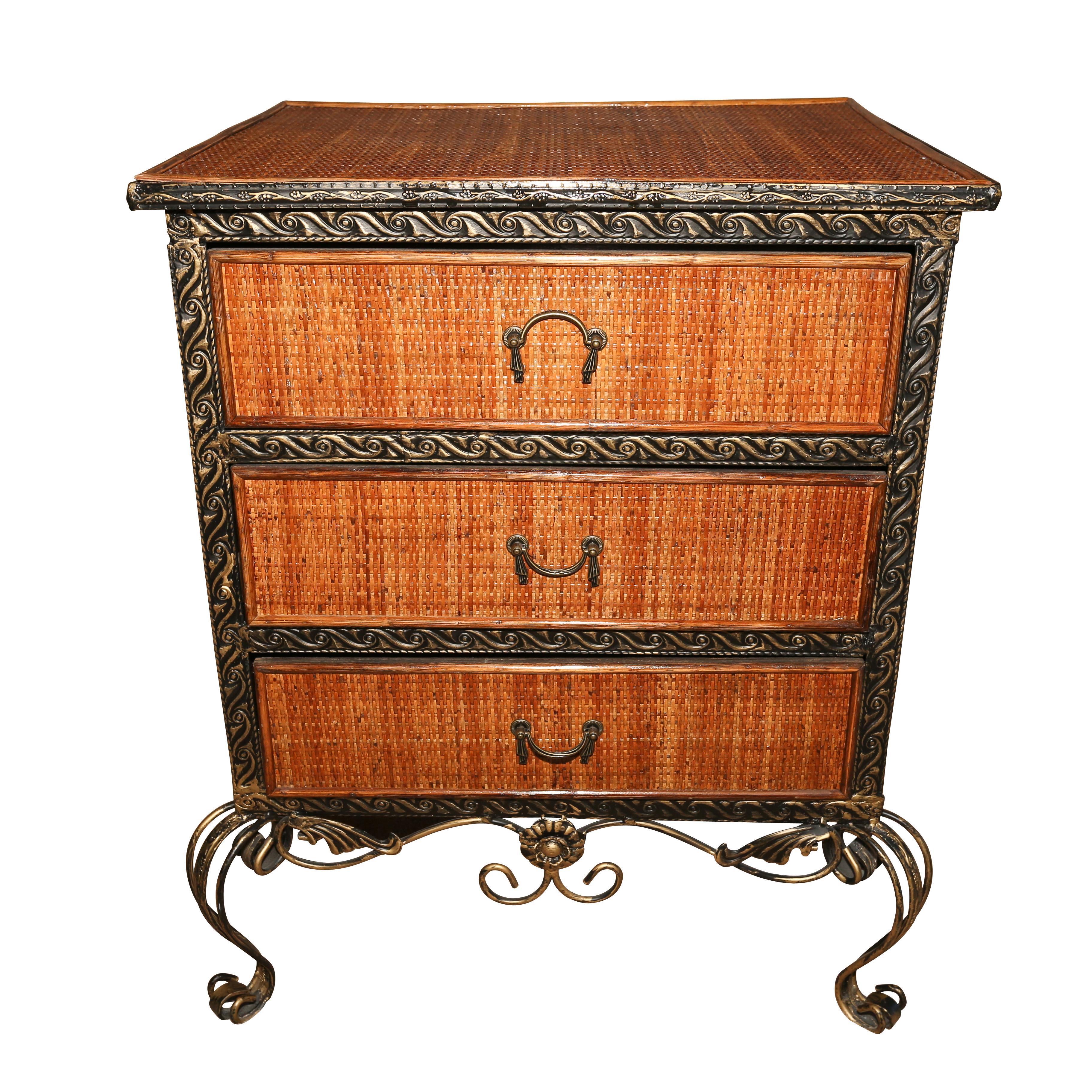Woven Wood Chest of Drawers