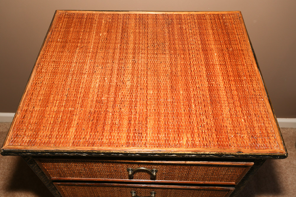 Woven Wood Chest of Drawers