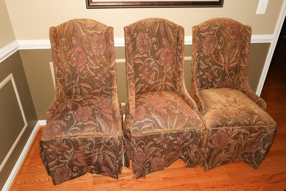 Floral Upholstered Dining Chairs
