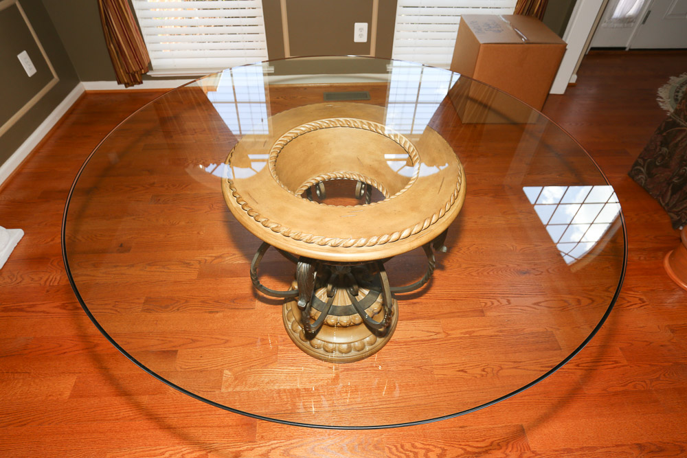 Neoclassical Style Circular Dining Table