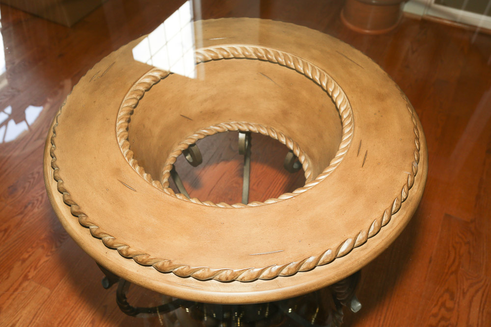 Neoclassical Style Circular Dining Table