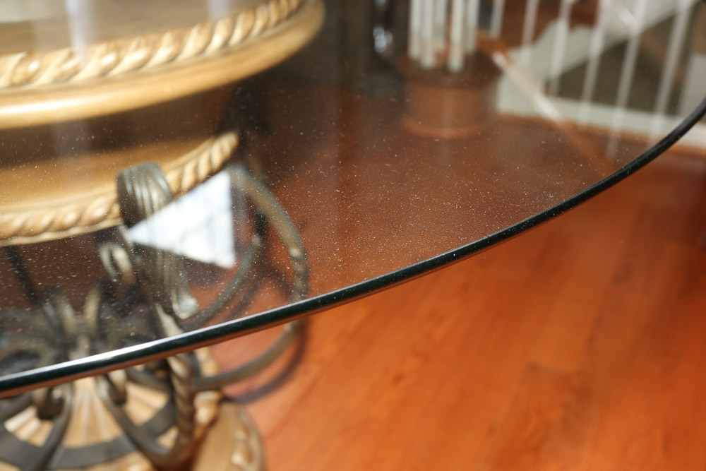 Neoclassical Style Circular Dining Table