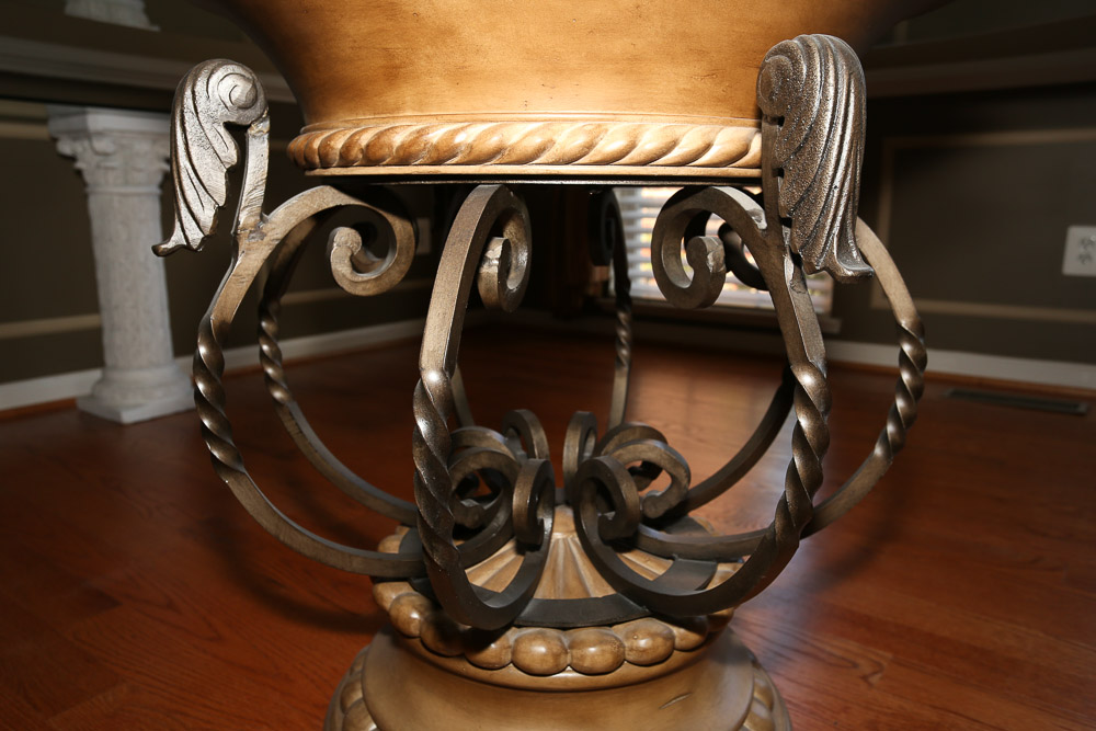 Neoclassical Style Circular Dining Table