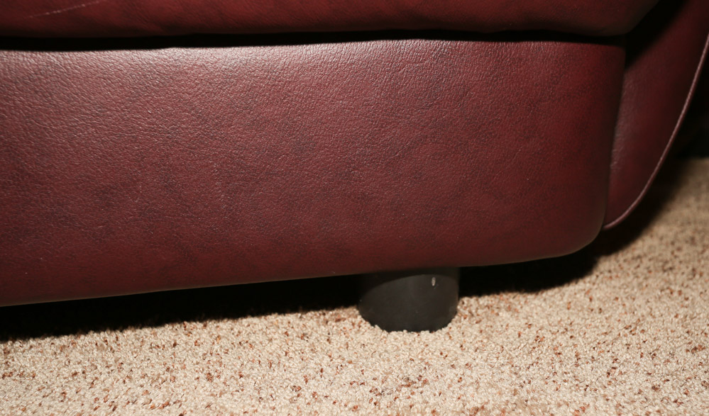 Burgundy Faux Leather Loveseat