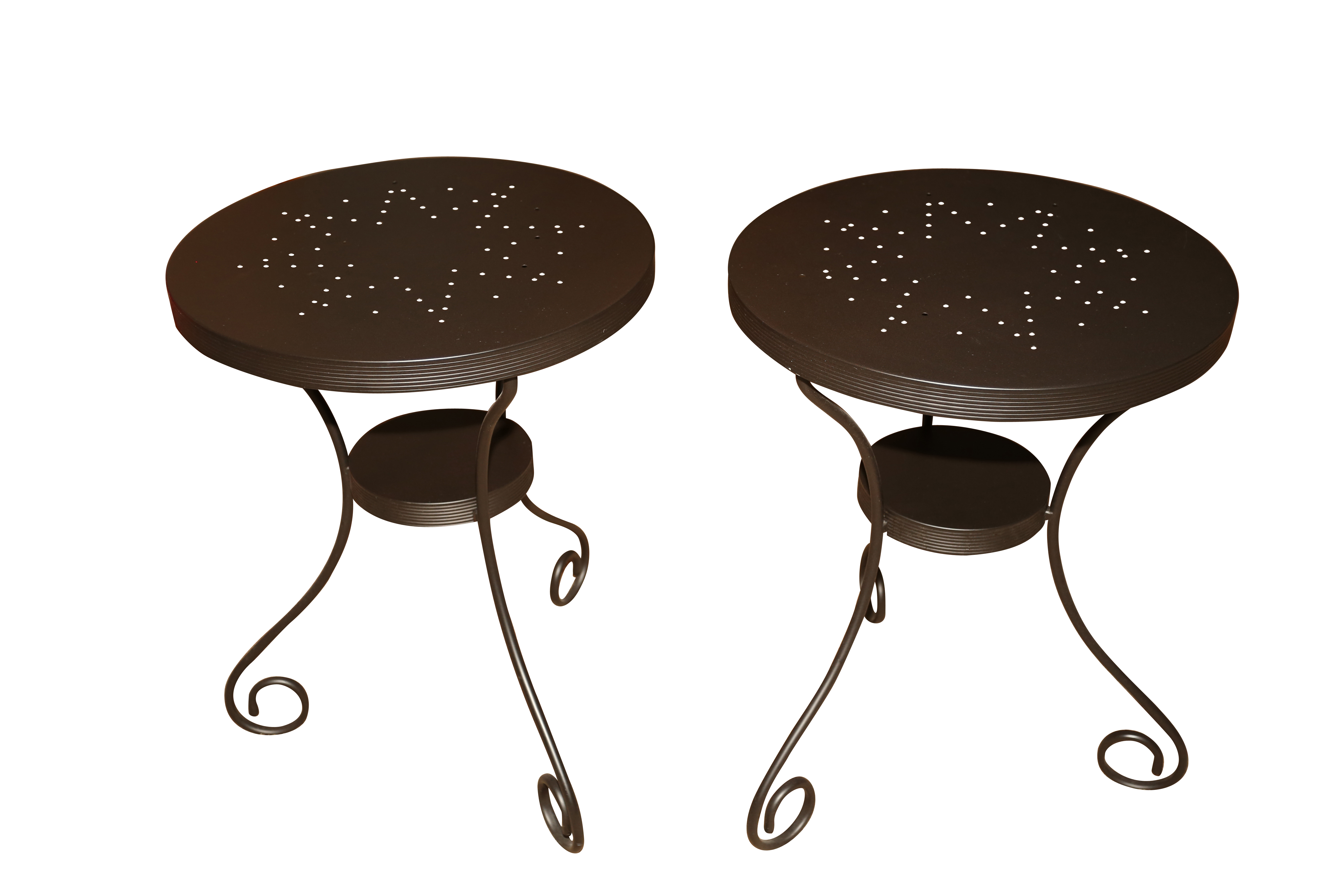 Pair of Black Metal Sides Tables