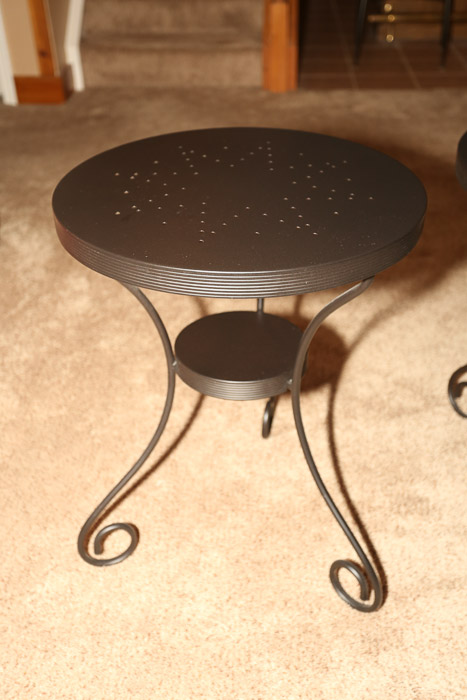 Pair of Black Metal Sides Tables