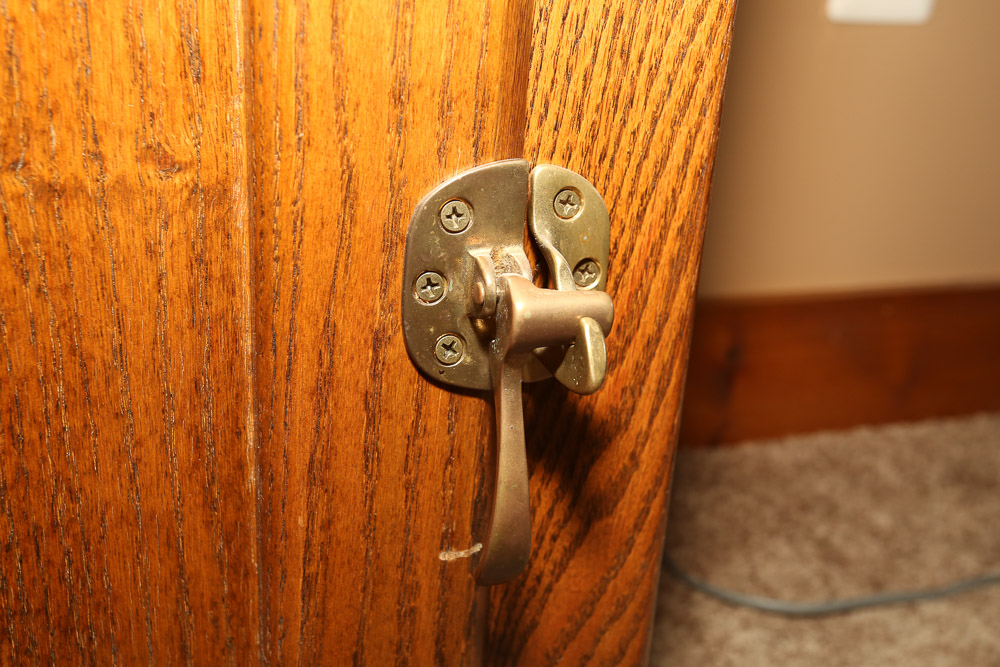 Reproduction Oak Ice Box Cabinet by White Clad