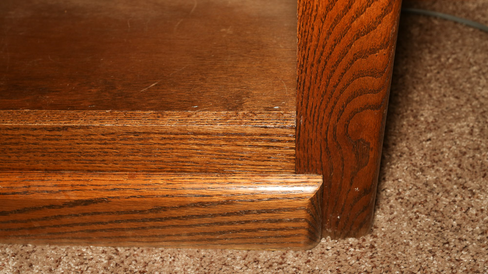 Reproduction Oak Ice Box Cabinet by White Clad