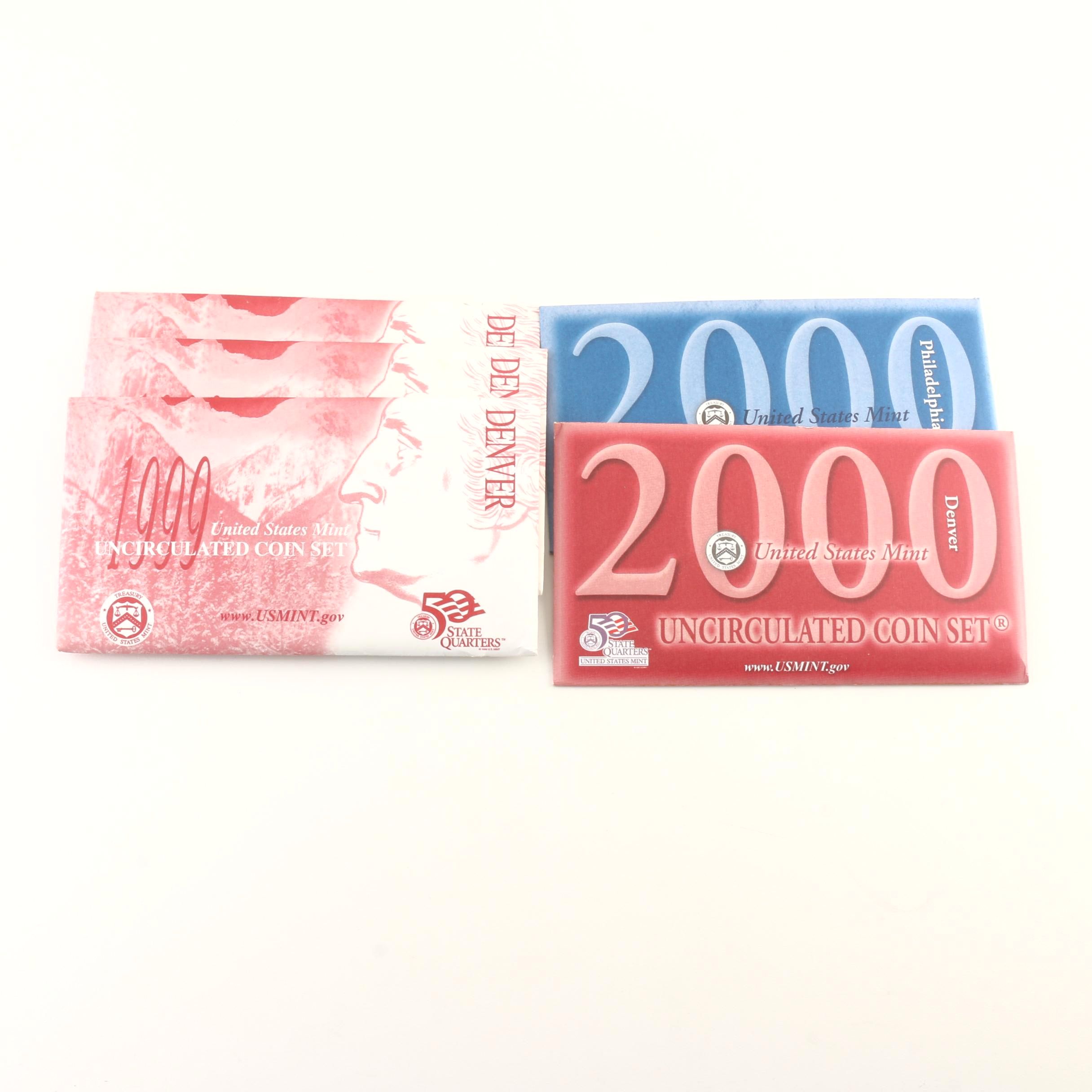 Four Modern U.S. Mint Uncirculated Sets