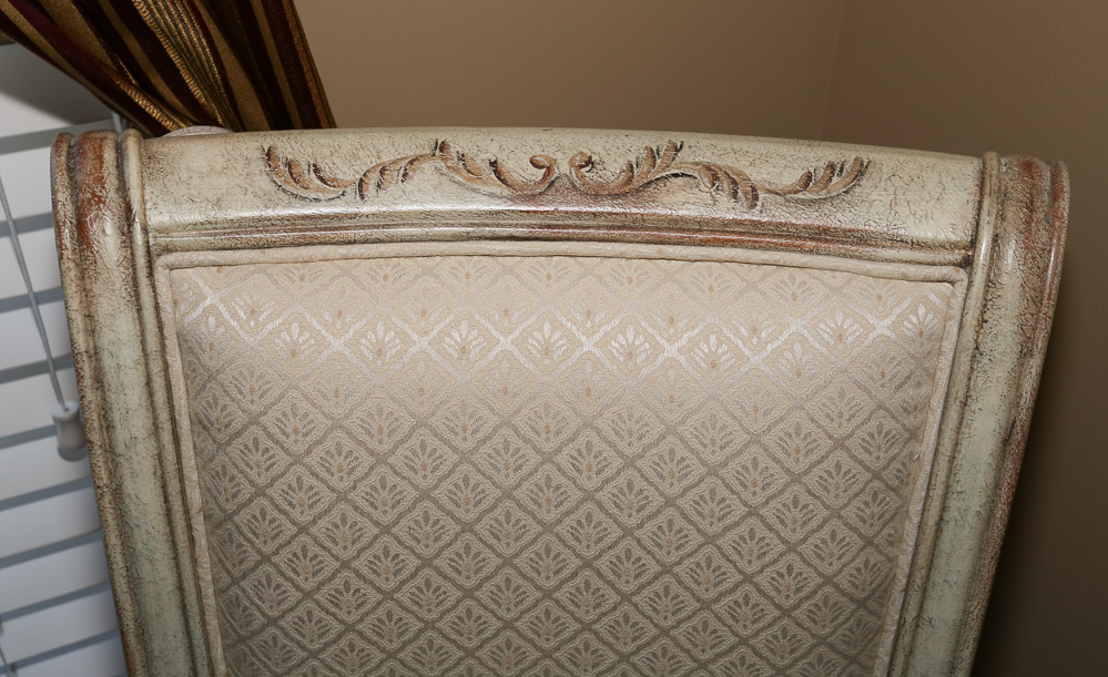 Antiqued Louis XVI Style Armchair Pair