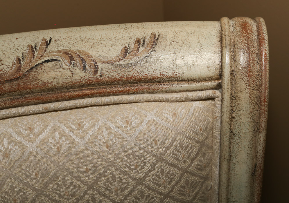 Antiqued Louis XVI Style Armchair Pair