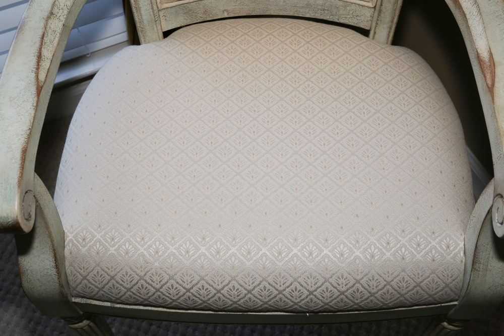 Antiqued Louis XVI Style Armchair Pair