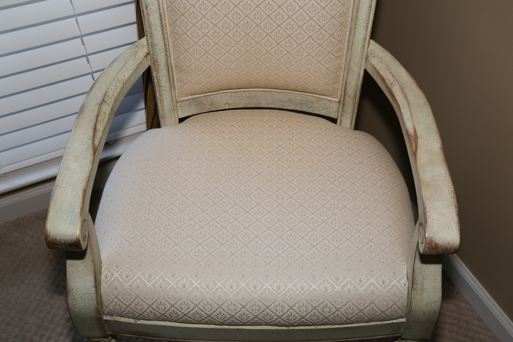 Antiqued Louis XVI Style Armchair Pair