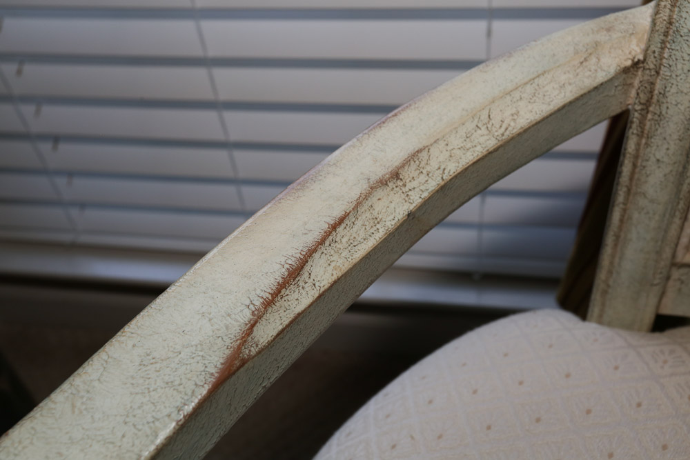 Antiqued Louis XVI Style Armchair Pair