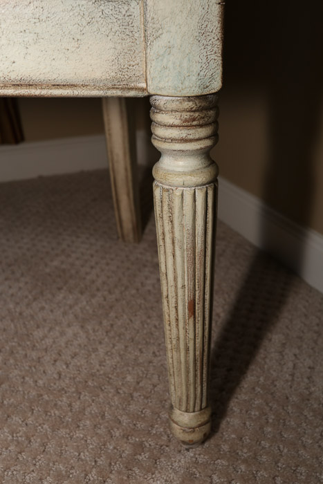 Antiqued Louis XVI Style Armchair Pair