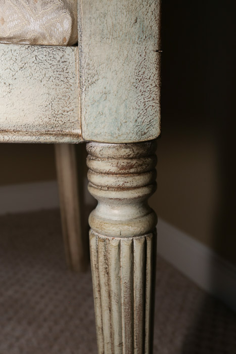 Antiqued Louis XVI Style Armchair Pair