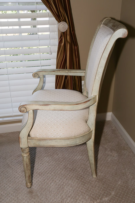 Antiqued Louis XVI Style Armchair Pair