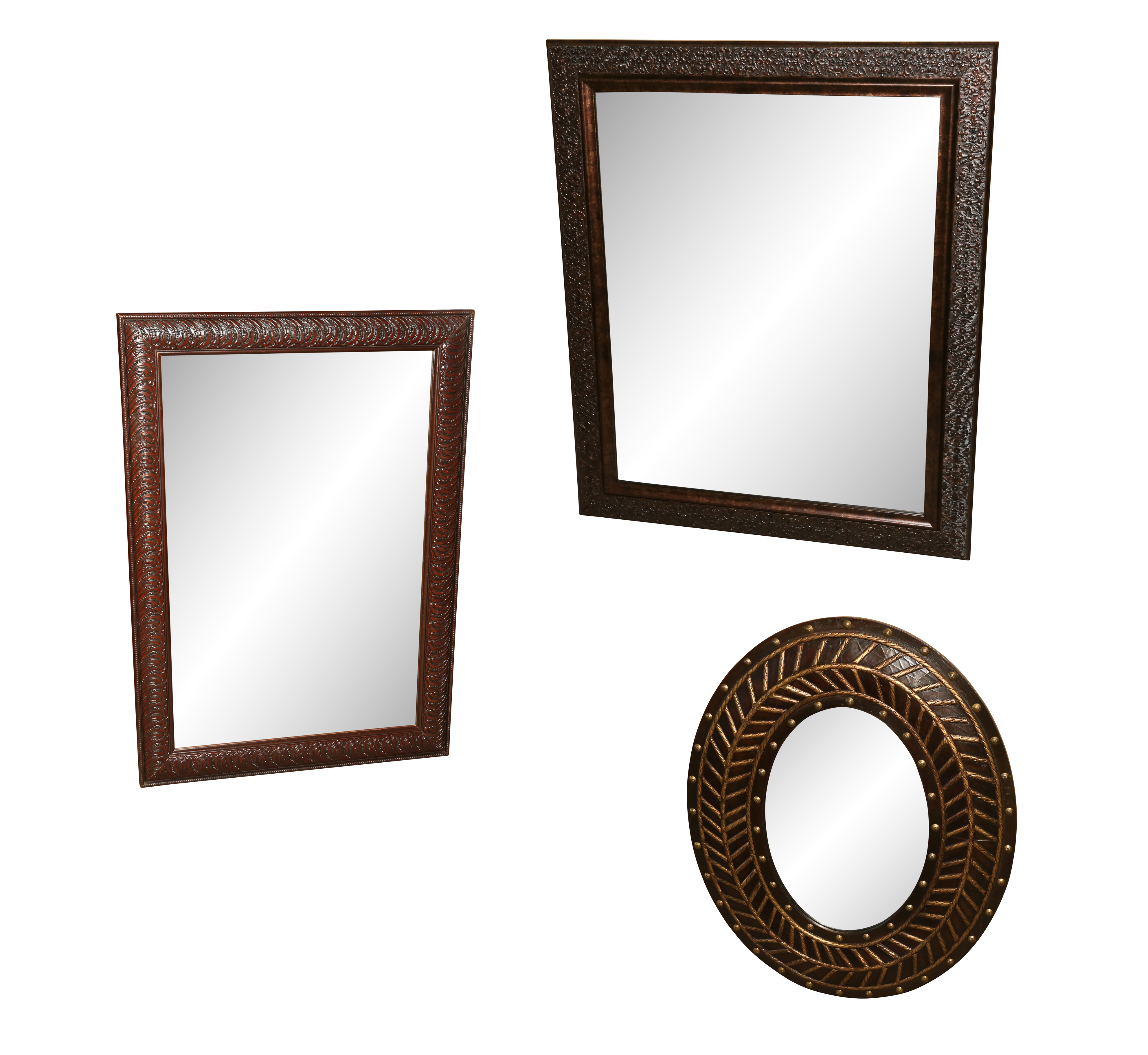 Contemporary Wall Mount Mirrors Including Three Hands Corporation