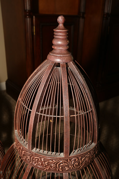 Contemporary Decorative Embossed Metal Birdcages