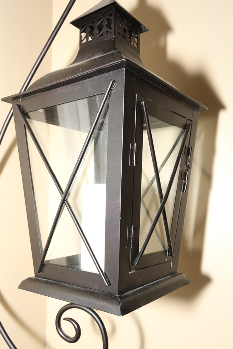 Colonial Style Black Metal Candleholder Wall Lanterns