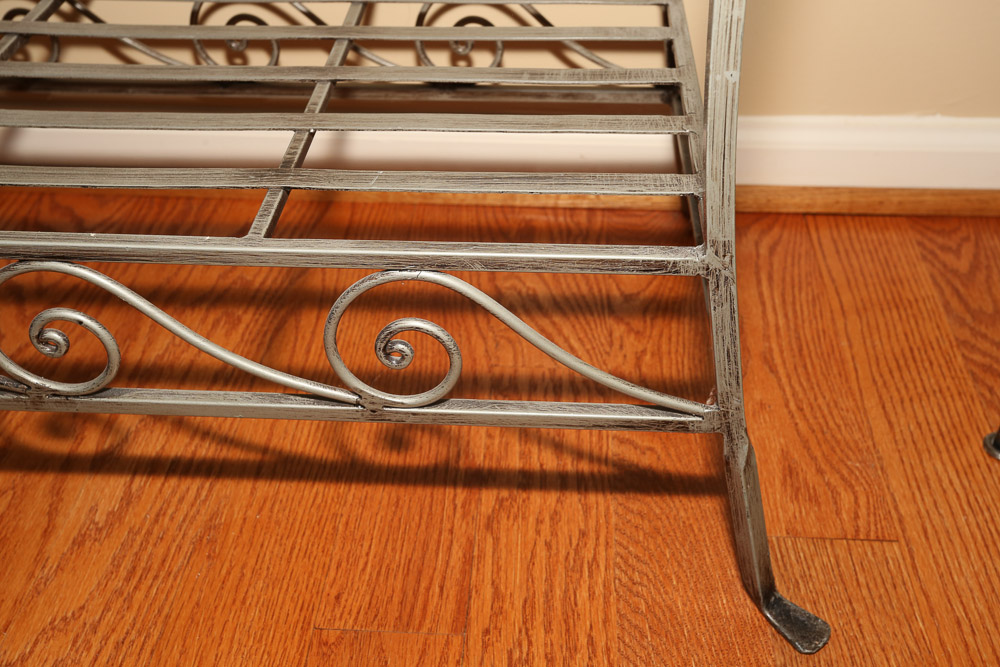 Woven Wood Top Sofa Table