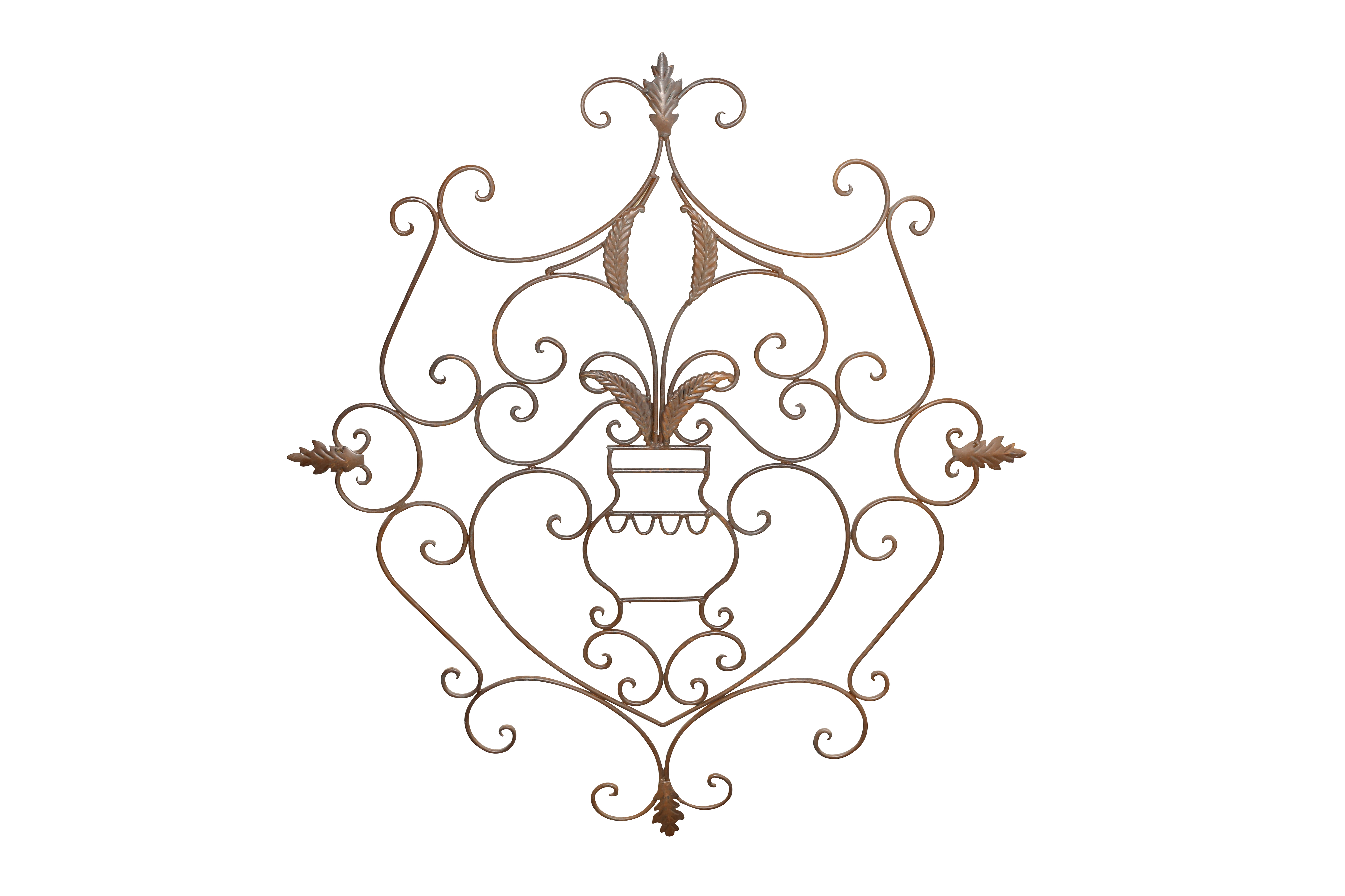 Contemporary Scrolled Metal Foliate Themed Wall Hangings