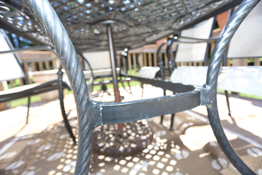 Metal Patio Dining Set with Umbrella