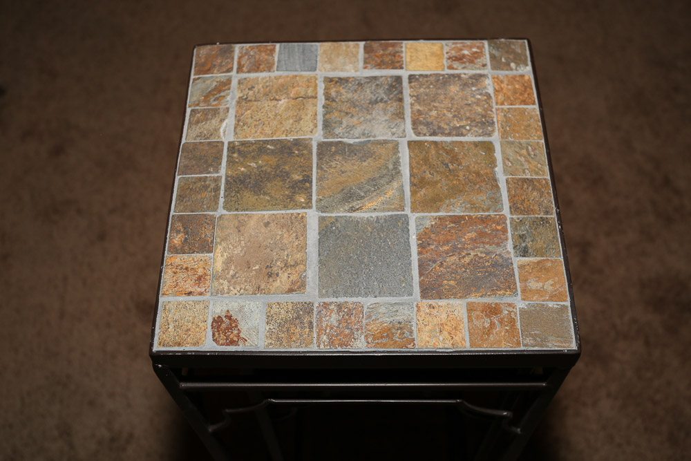 Tile Top Nesting Table Pair