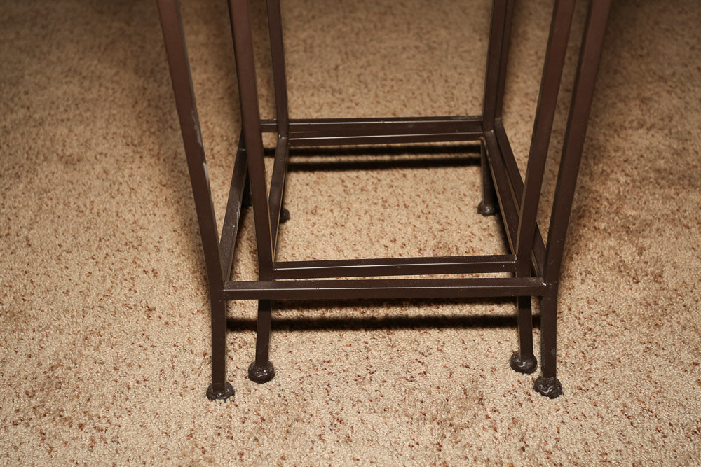 Tile Top Nesting Table Pair