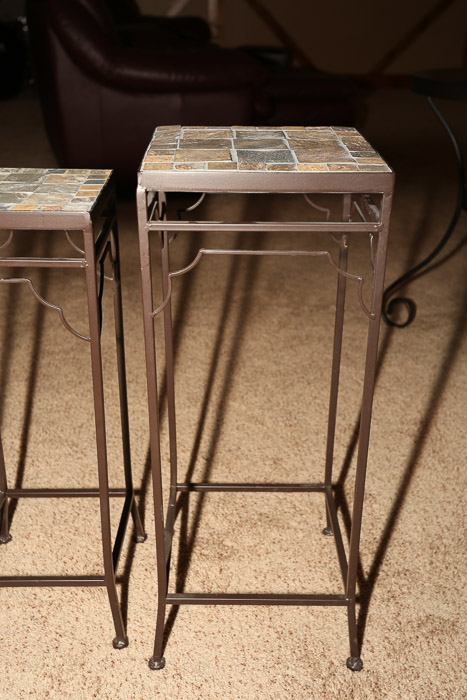 Tile Top Nesting Table Pair
