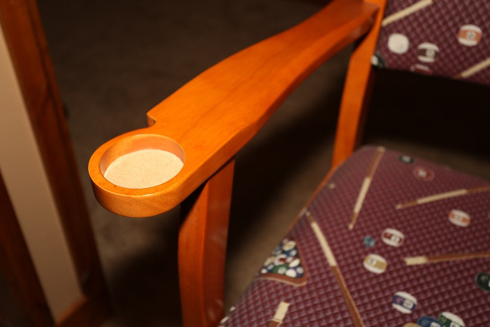 Wooden Billiards Spectator Chairs