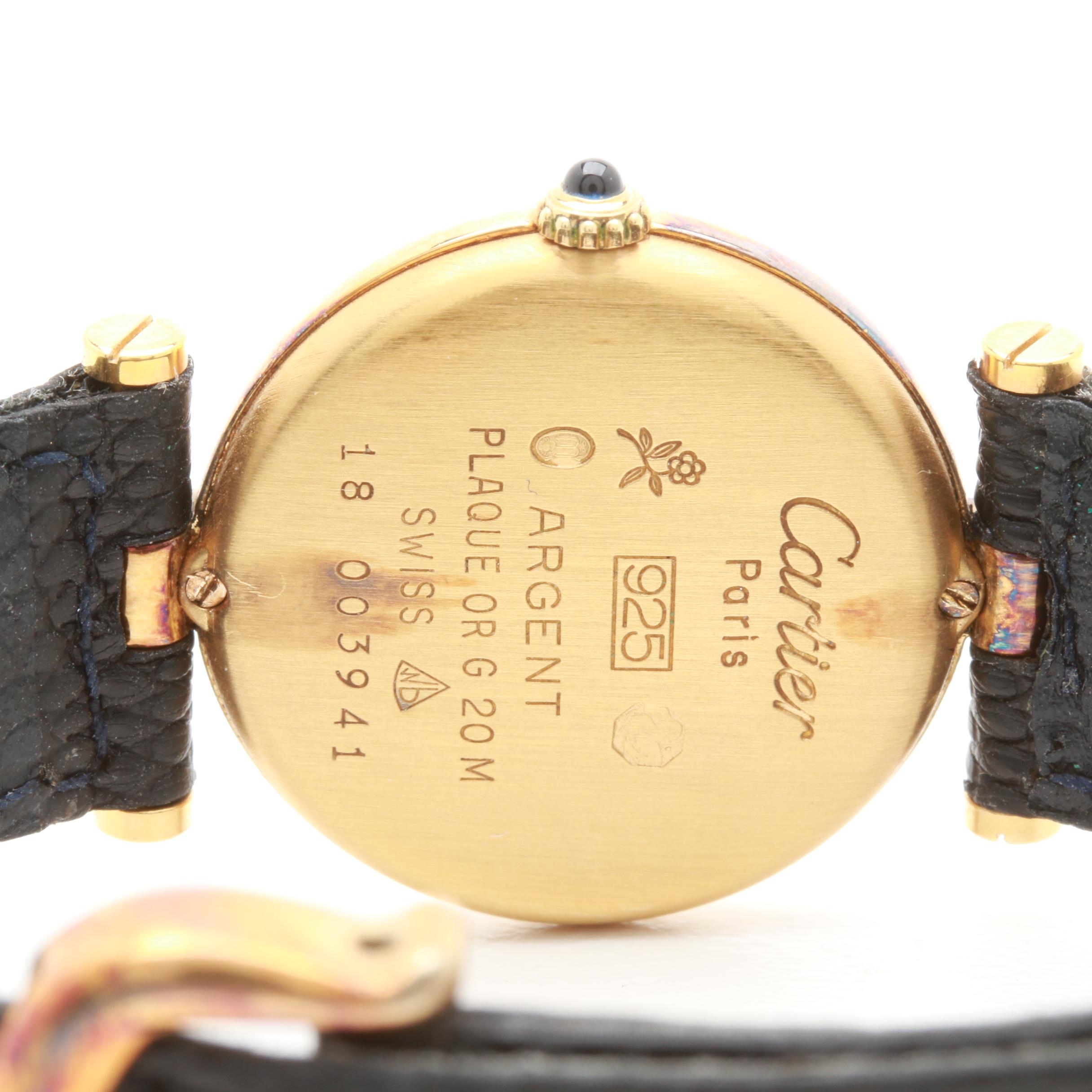 Must de Cartier Gold-Plated Sterling Silver Watch
