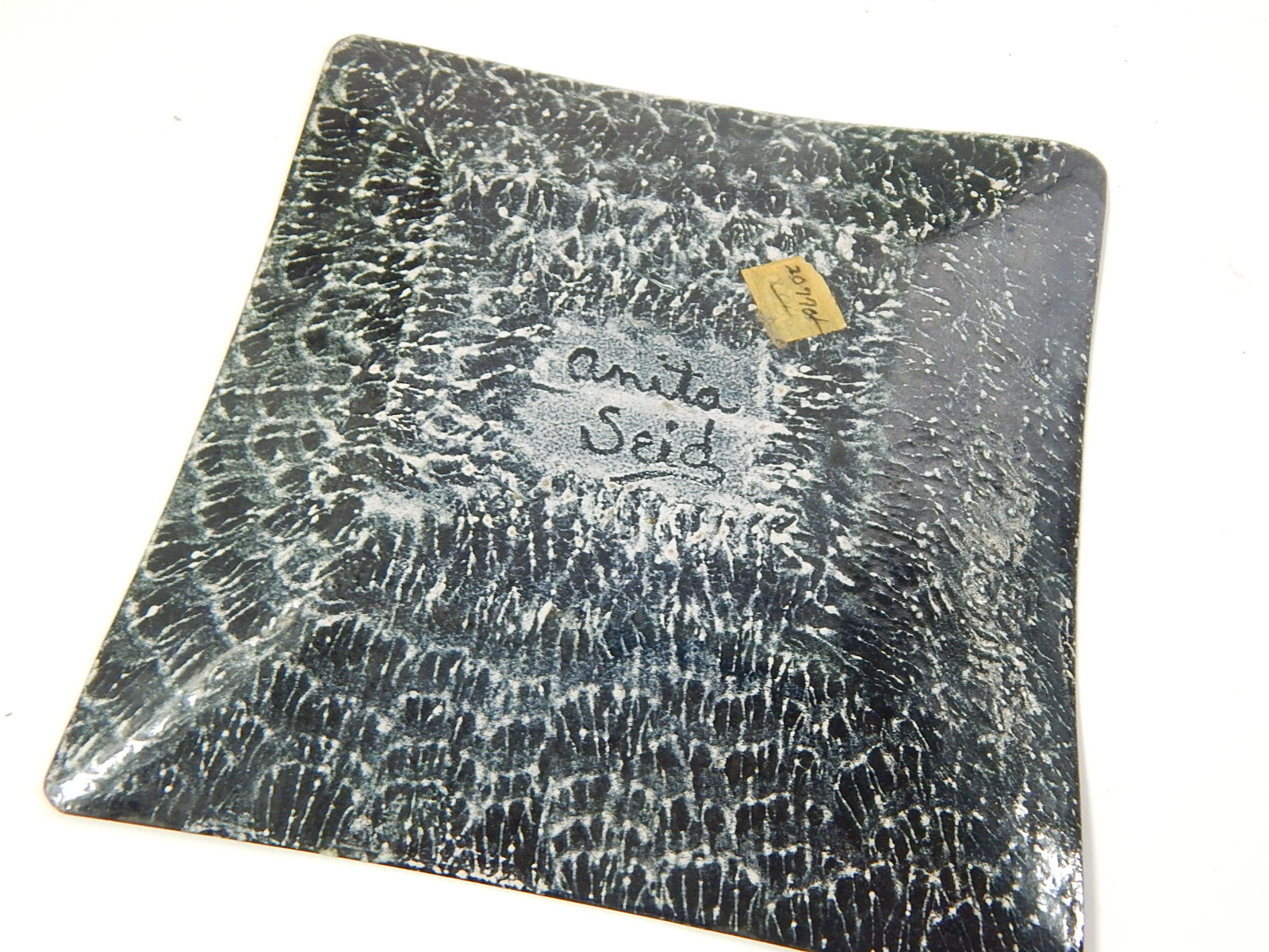 Home Decor with Cast Iron Cat, Enameled Plate, Vase, Ceramic Cat