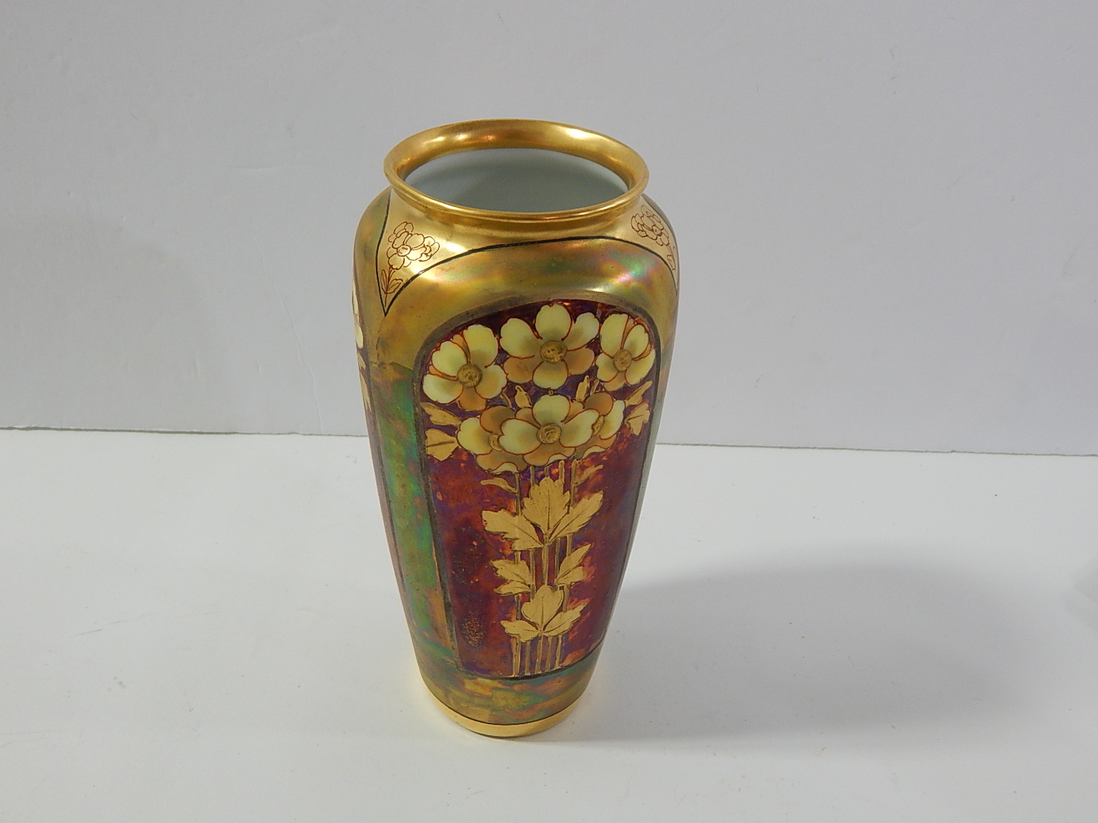 Home Decor with Cast Iron Cat, Enameled Plate, Vase, Ceramic Cat